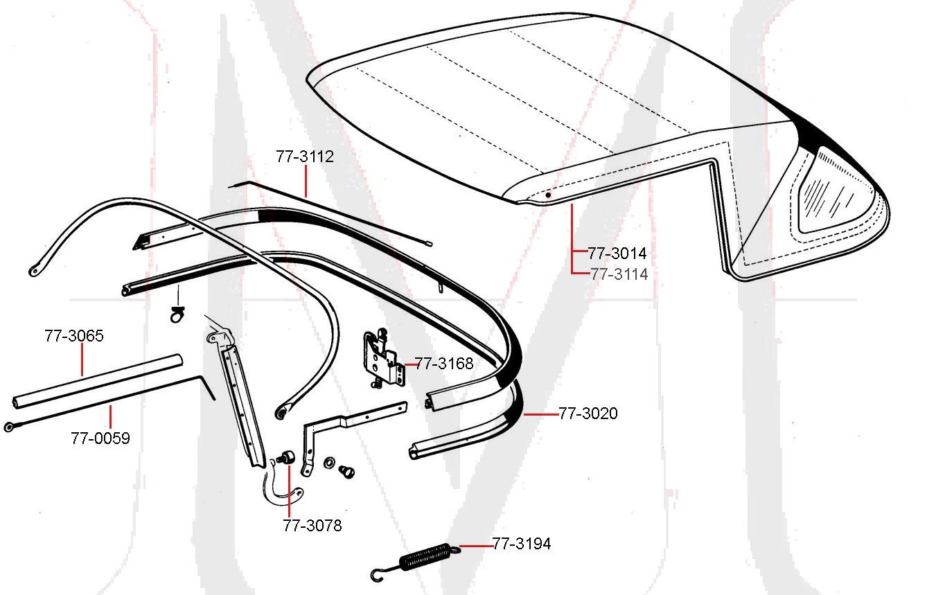 CONVERTIBLE TOP SIDE TENSION CABLE