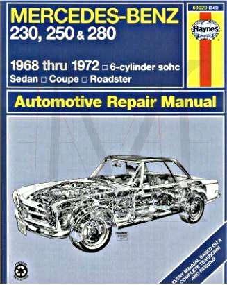 230SL 250SL 280SL HAYNES REPAIR MANUAL